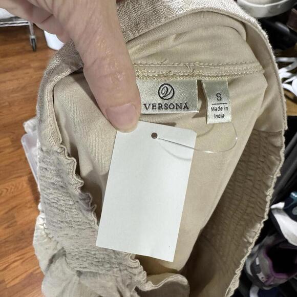 Versona skirt womens small S tan asymmetrical boho fairy cottage renaissance - Picture 4 of 6